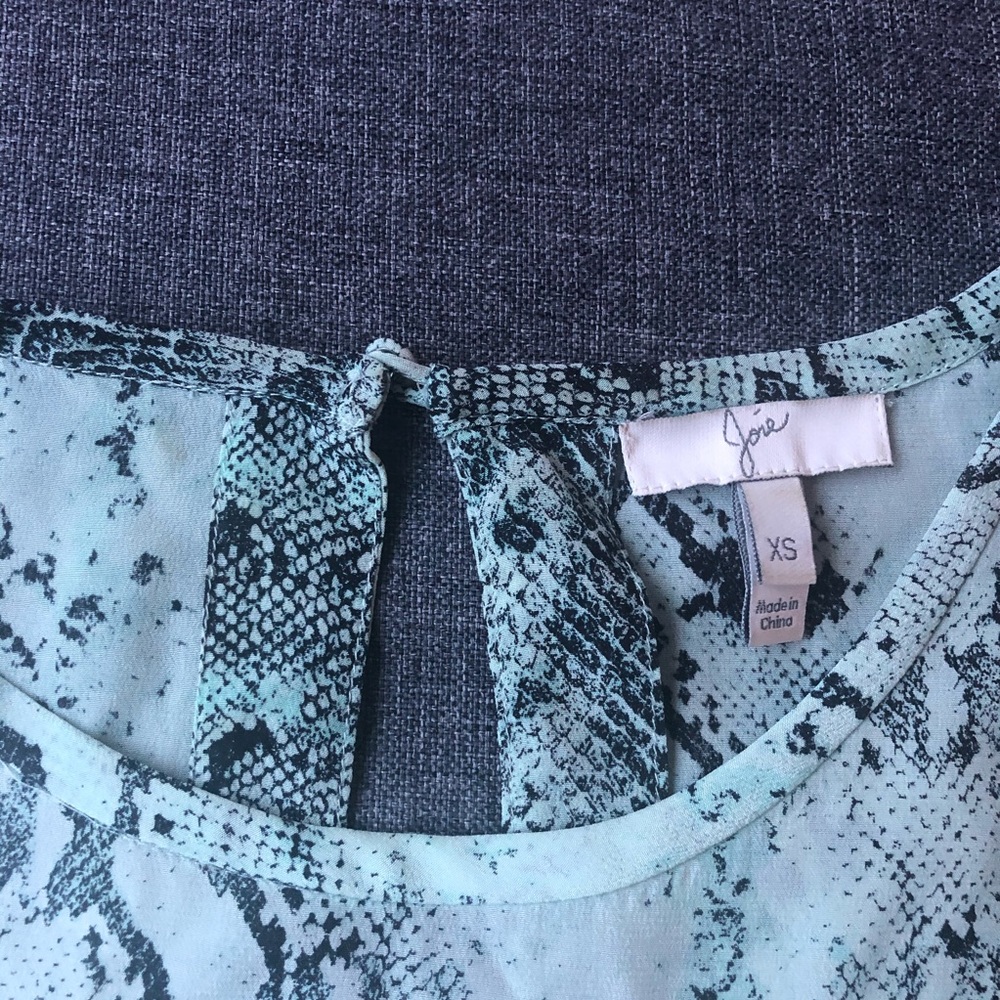 Joie Snake-Print Rancher Silk Top - image 3